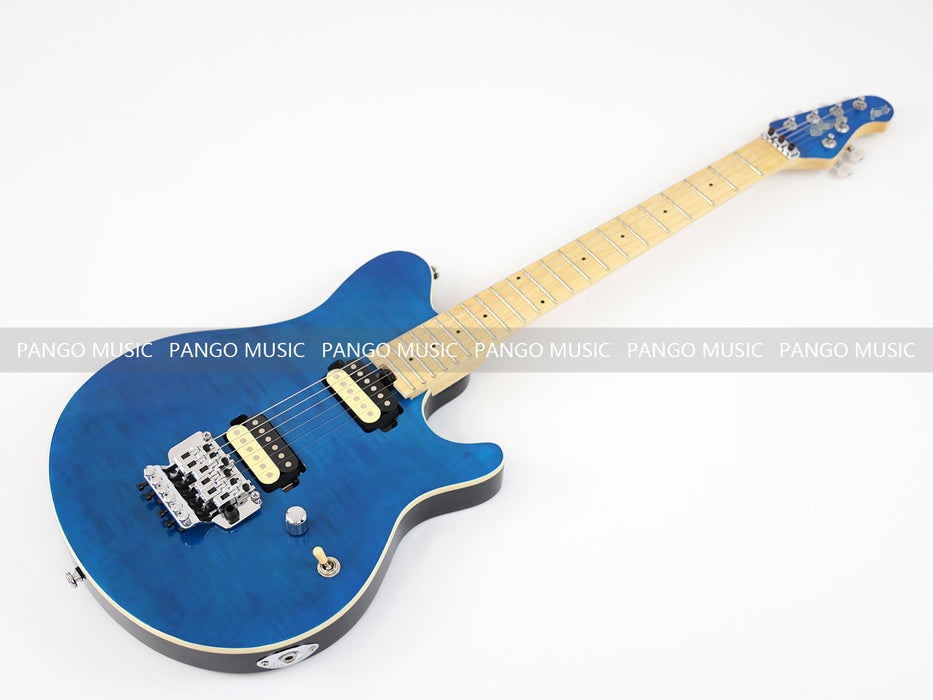 PANGO MUSIC Blue Electric Guitar with Flamed Maple Top (GKS-102)