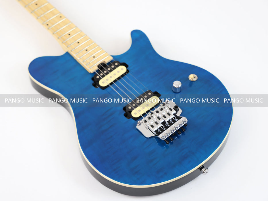 PANGO MUSIC Blue Electric Guitar with Flamed Maple Top (GKS-102)