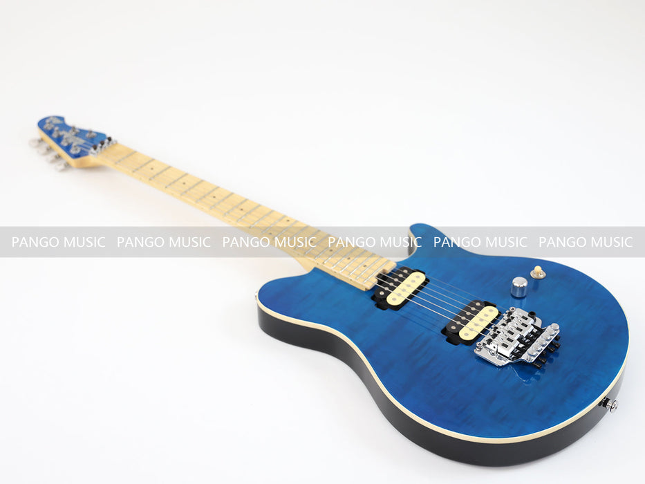 PANGO MUSIC Blue Electric Guitar with Flamed Maple Top (GKS-102)