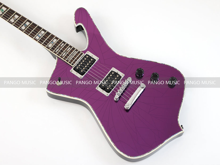 PANGO MUSIC Electric Guitar with Cracked Purple Mirror Top (GKS-093)