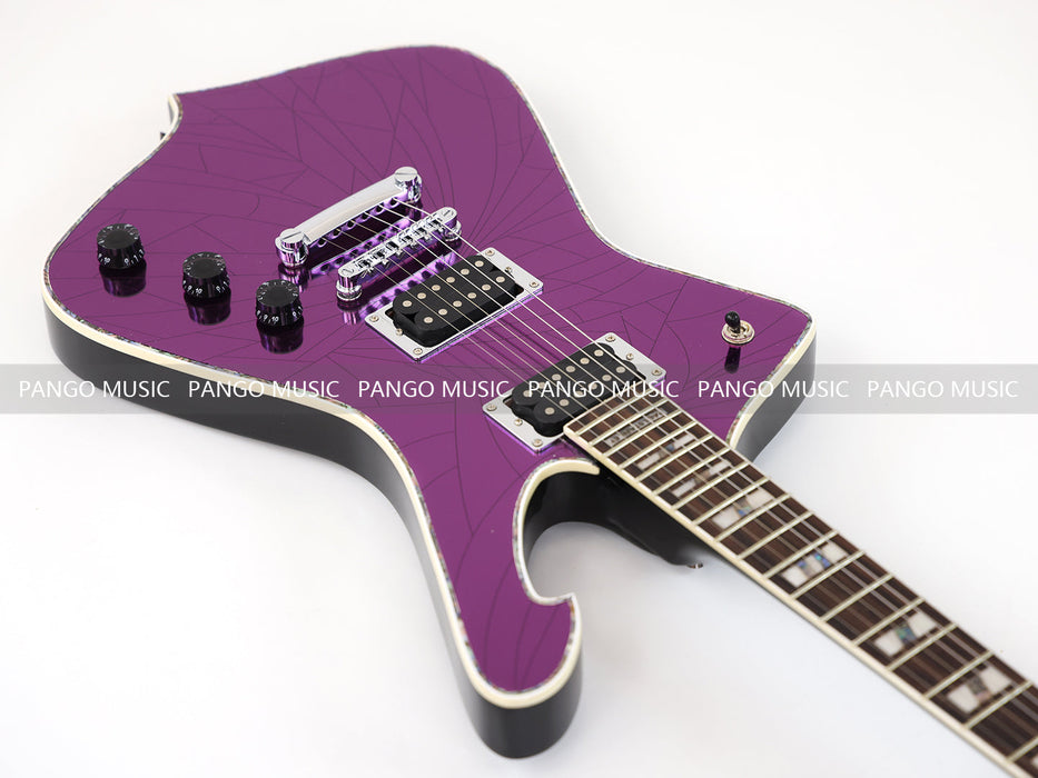 PANGO MUSIC Electric Guitar with Cracked Purple Mirror Top (GKS-093)