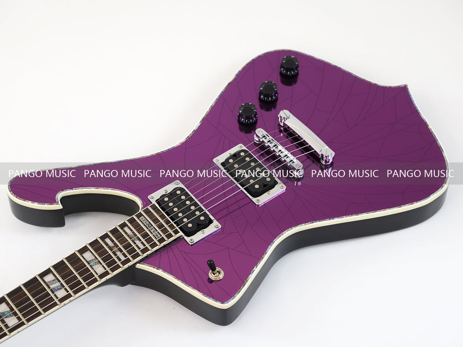 PANGO MUSIC Electric Guitar with Cracked Purple Mirror Top (GKS-093)