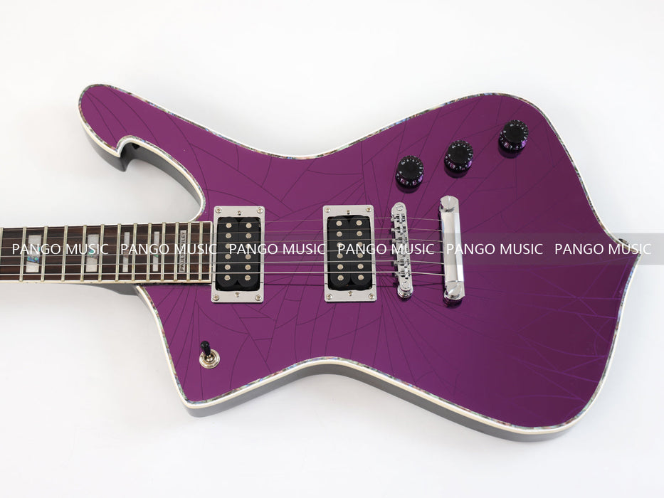 PANGO MUSIC Electric Guitar with Cracked Purple Mirror Top (GKS-093)