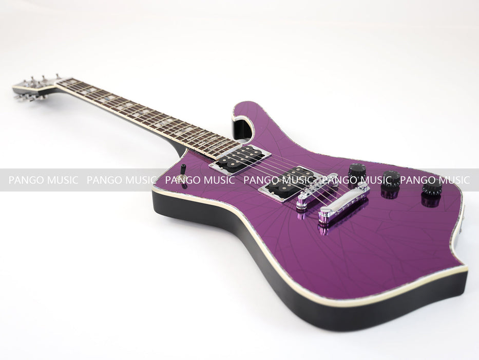 PANGO MUSIC Electric Guitar with Cracked Purple Mirror Top (GKS-093)