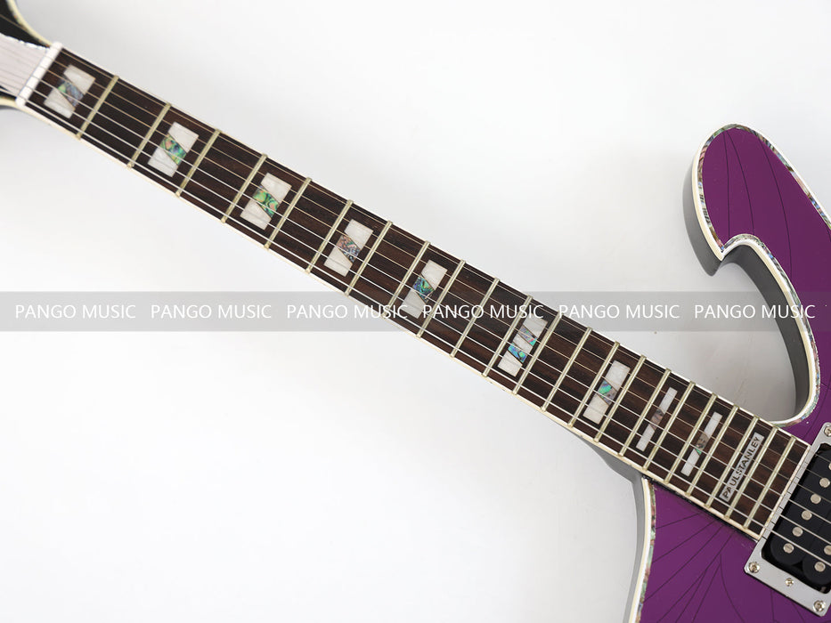 PANGO MUSIC Electric Guitar with Cracked Purple Mirror Top (GKS-093)