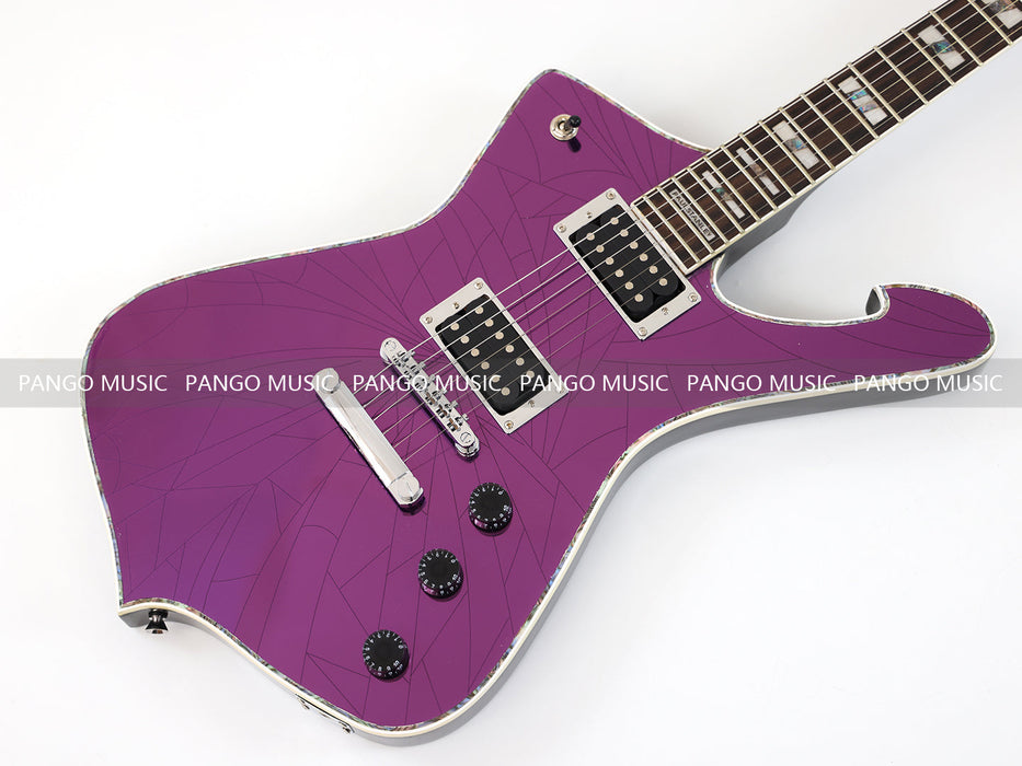 PANGO MUSIC Electric Guitar with Cracked Purple Mirror Top (GKS-093)