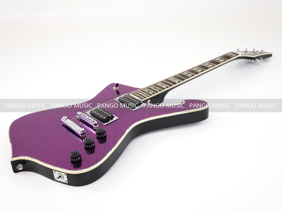 PANGO MUSIC Electric Guitar with Cracked Purple Mirror Top (GKS-093)