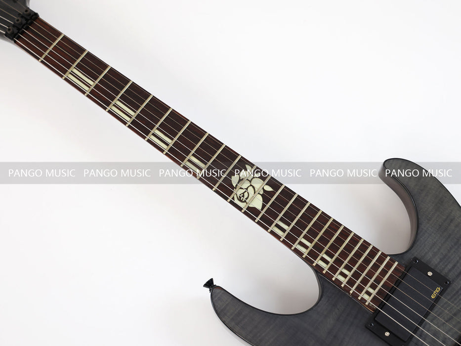 PPEQ Reverse Headstock Electric Guitar with Flamed Maple Top (GKS-075)