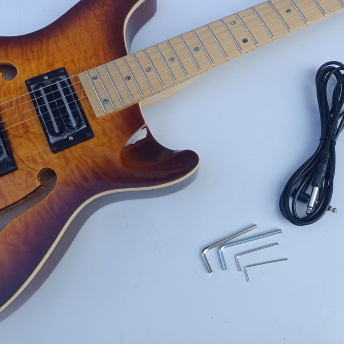 Headless Electric Guitar with Double F Holes (PWT-1902)