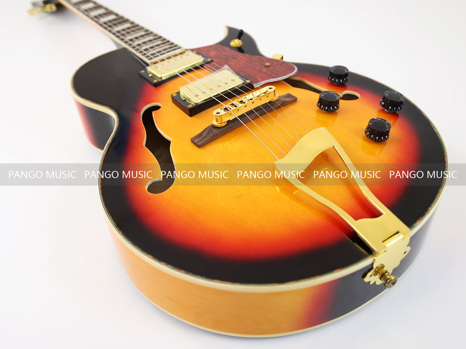 PANGO MUSIC Hollow Body Sunburst Electric Guitar (GKS-090)