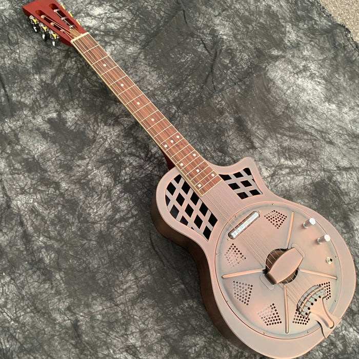 PANGO Music Steel Body Resonator Electric Guitar (YMZ-202)