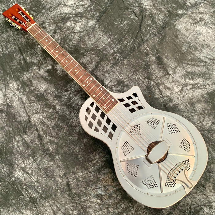 PANGO Music Steel Body Resonator Electric Guitar (YMZ-203)