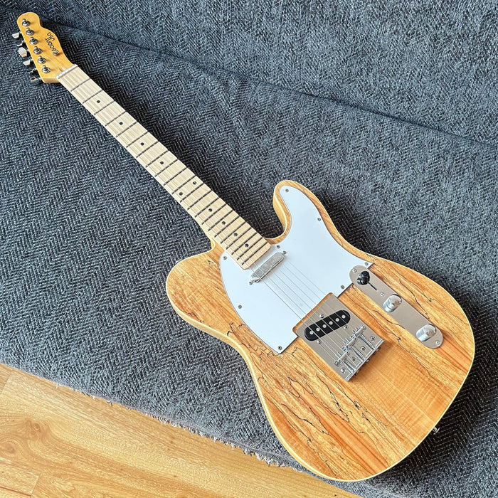 PANGO Music Tele Style Electric Guitar with Spalted Maple Top (PTL-128)