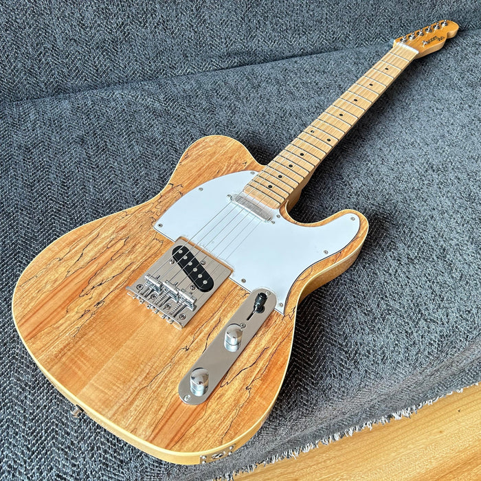 PANGO Music Tele Style Electric Guitar with Spalted Maple Top (PTL-128)