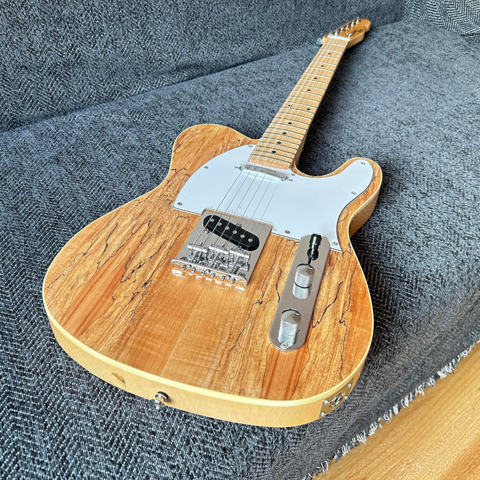 PANGO Music Tele Style Electric Guitar with Spalted Maple Top (PTL-128)