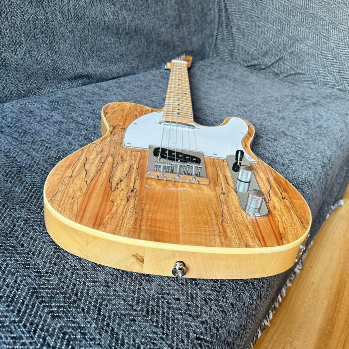 PANGO Music Tele Style Electric Guitar with Spalted Maple Top (PTL-128)