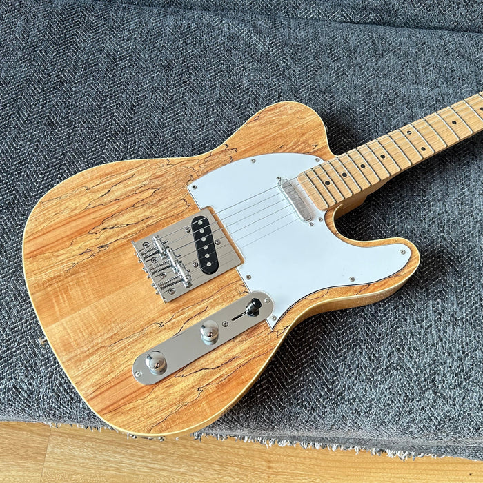 PANGO Music Tele Style Electric Guitar with Spalted Maple Top (PTL-128)