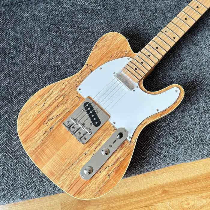 PANGO Music Tele Style Electric Guitar with Spalted Maple Top (PTL-128)