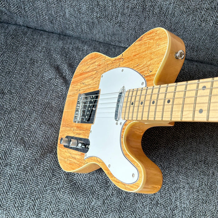 PANGO Music Tele Style Electric Guitar with Spalted Maple Top (PTL-128)