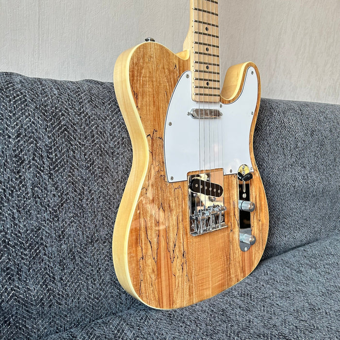 PANGO Music Tele Style Electric Guitar with Spalted Maple Top (PTL-128)