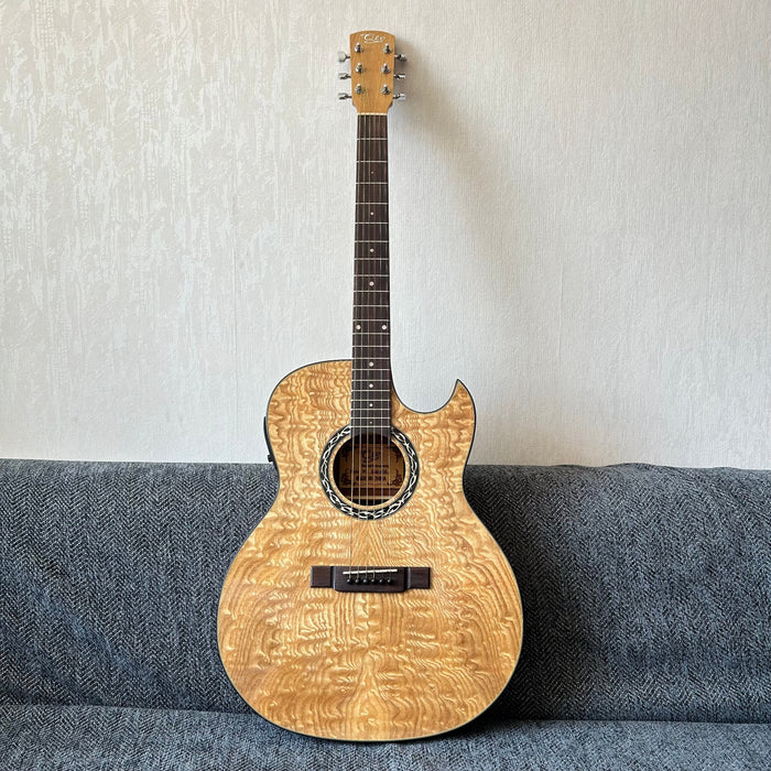 Shanghai Music Show Sample 41 Inch Acoustic Guitar with LED EQ (QAG-AT4)