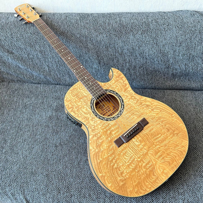 Shanghai Music Show Sample 41 Inch Acoustic Guitar with LED EQ (QAG-AT4)