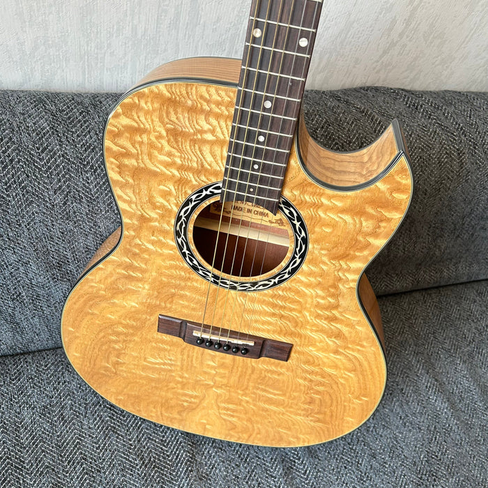 Shanghai Music Show Sample 41 Inch Acoustic Guitar with LED EQ (QAG-AT4)