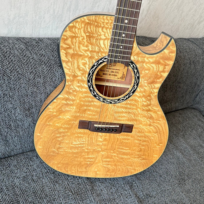 Shanghai Music Show Sample 41 Inch Acoustic Guitar with LED EQ (QAG-AT4)