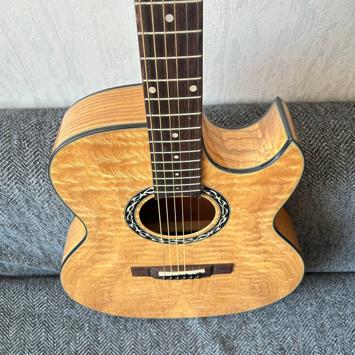 Shanghai Music Show Sample 41 Inch Acoustic Guitar with LED EQ (QAG-AT4)