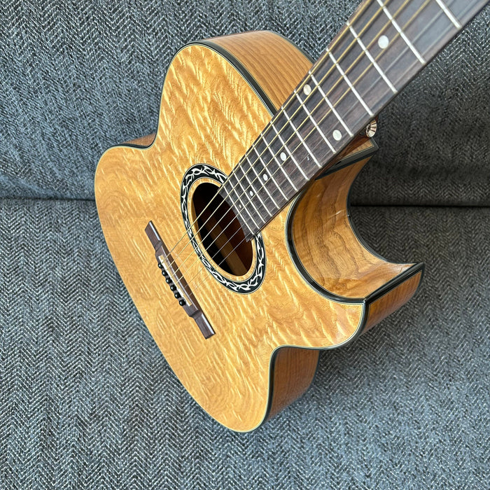 Shanghai Music Show Sample 41 Inch Acoustic Guitar with LED EQ (QAG-AT4)