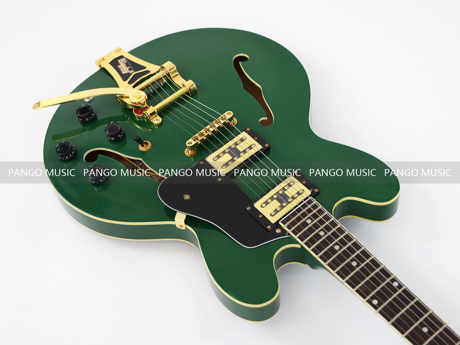 PANGO MUSIC Semi Hollow All Green Electric Guitar (GKS-094)