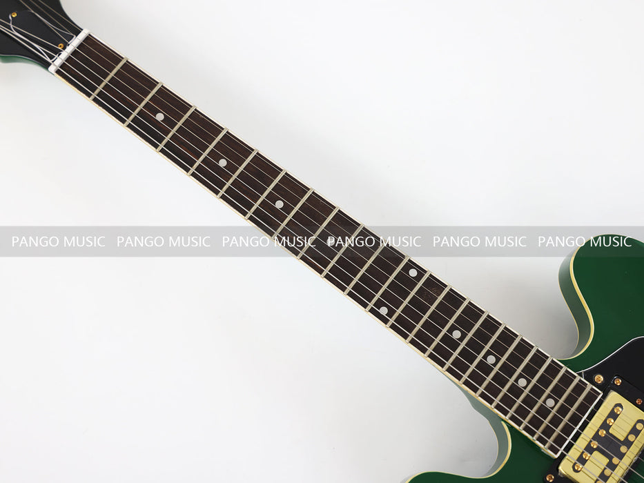 PANGO MUSIC Semi Hollow All Green Electric Guitar (GKS-094)