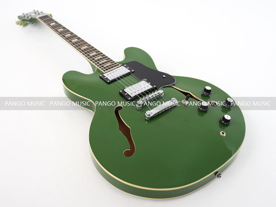 PANGO MUSIC Semi Hollow All Green Electric Guitar (GKS-122)