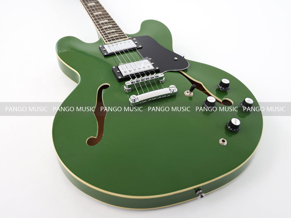 PANGO MUSIC Semi Hollow All Green Electric Guitar (GKS-122)