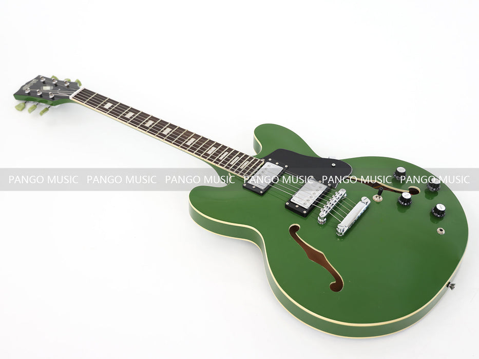 PANGO MUSIC Semi Hollow All Green Electric Guitar (GKS-122)