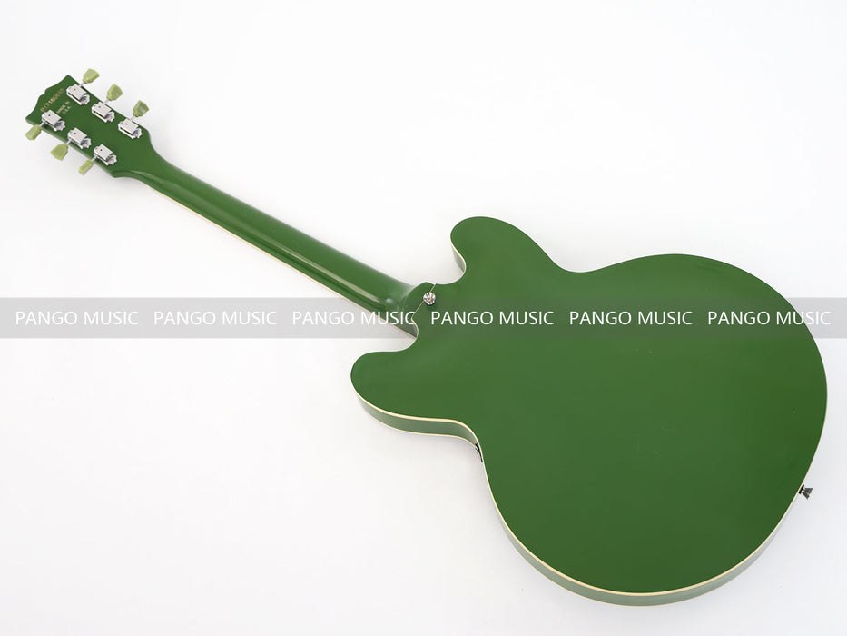 PANGO MUSIC Semi Hollow All Green Electric Guitar (GKS-122)