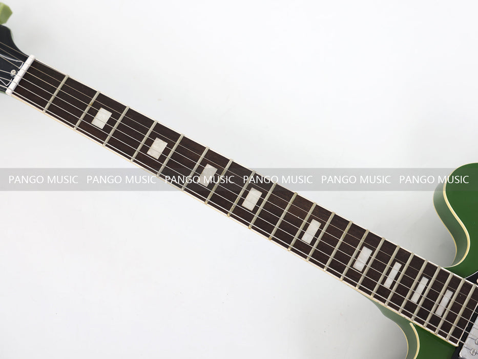 PANGO MUSIC Semi Hollow All Green Electric Guitar (GKS-122)