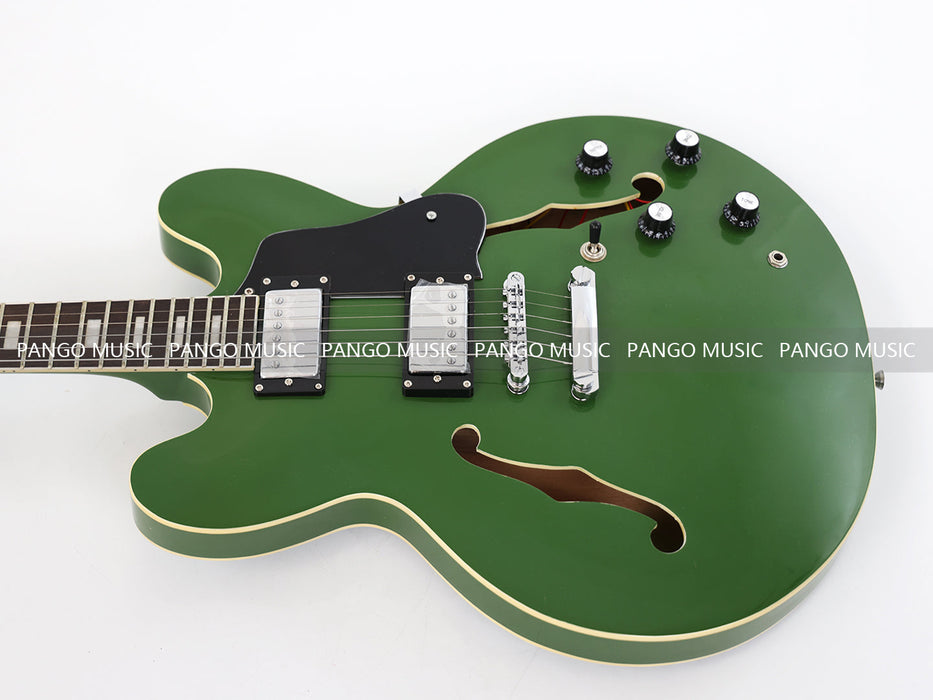 PANGO MUSIC Semi Hollow All Green Electric Guitar (GKS-122)