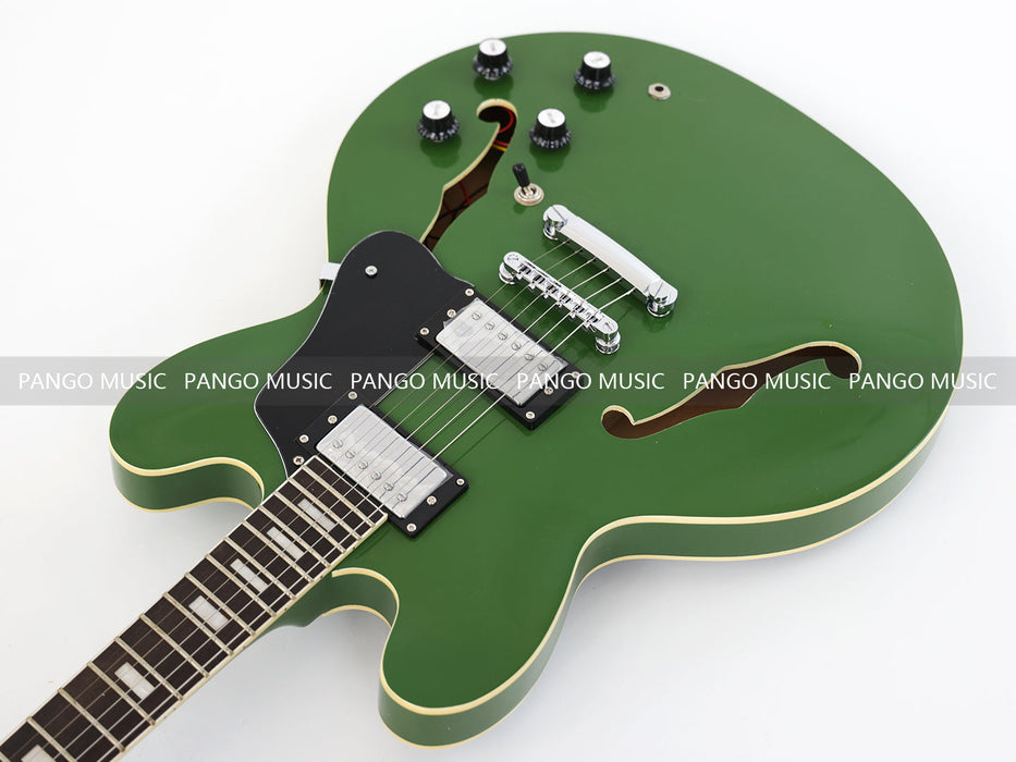 PANGO MUSIC Semi Hollow All Green Electric Guitar (GKS-122)