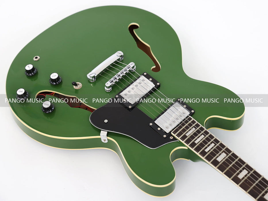 PANGO MUSIC Semi Hollow All Green Electric Guitar (GKS-122)