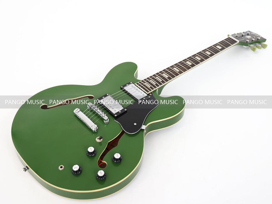 PANGO MUSIC Semi Hollow All Green Electric Guitar (GKS-122)