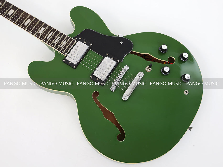 PANGO MUSIC Semi Hollow All Green Electric Guitar (GKS-122)