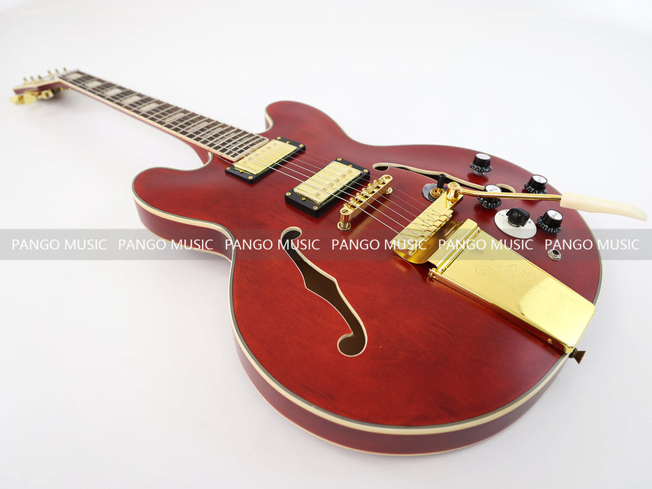 PANGO MUSIC Semi Hollow All Red Electric Guitar (GKS-061)