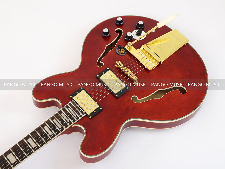 PANGO MUSIC Semi Hollow All Red Electric Guitar (GKS-061)