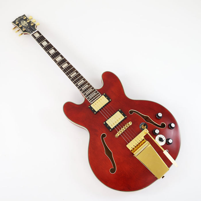 PANGO MUSIC Semi Hollow All Red Electric Guitar (GKS-061)