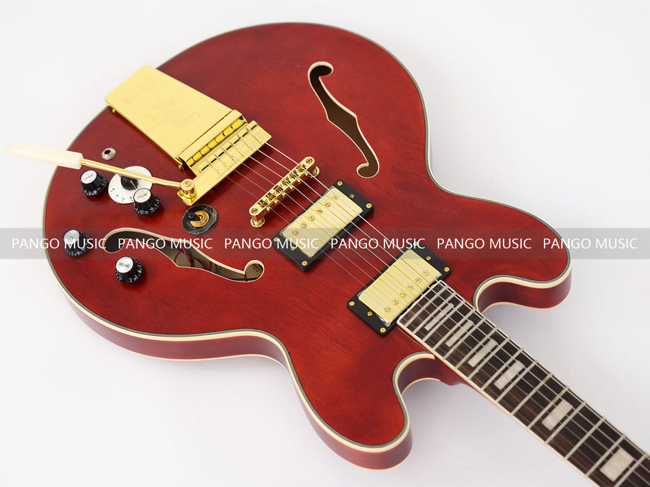 PANGO MUSIC Semi Hollow All Red Electric Guitar (GKS-061)