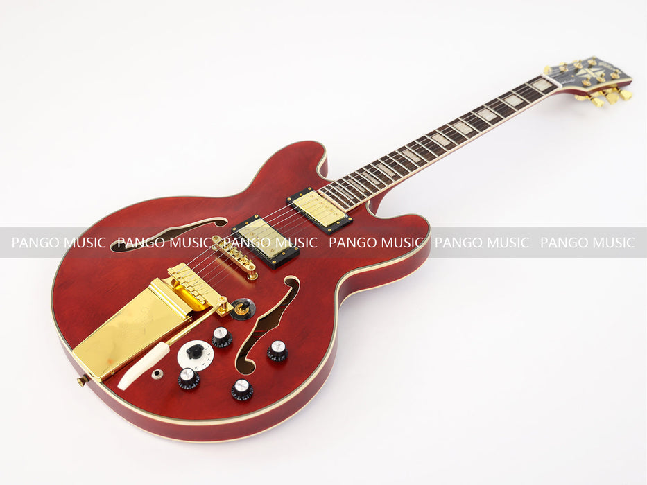 PANGO MUSIC Semi Hollow All Red Electric Guitar (GKS-061)