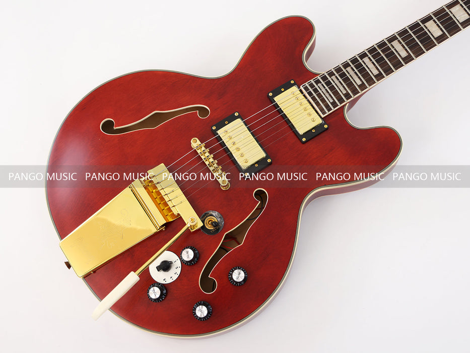 PANGO MUSIC Semi Hollow All Red Electric Guitar (GKS-061)