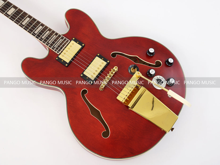 PANGO MUSIC Semi Hollow All Red Electric Guitar (GKS-061)