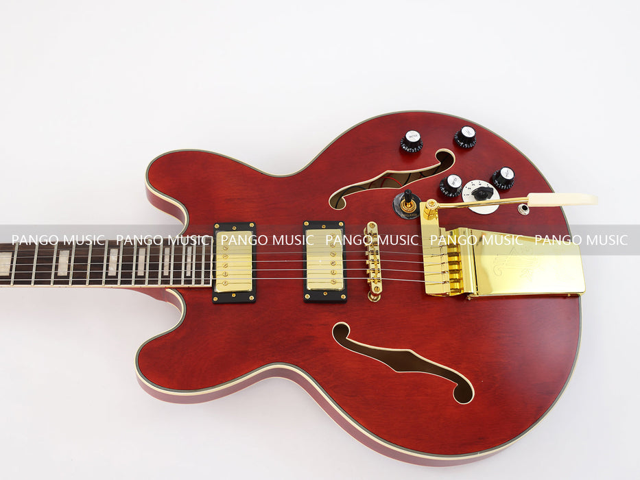 PANGO MUSIC Semi Hollow All Red Electric Guitar (GKS-061)